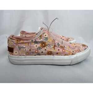 BLOWFISH MALIBU Women's Sneakers Size 8 Shoes Pink Floral Slip On Low Top Maura